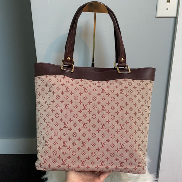 2003 authentic Louis Vuitton Lucille GM maroon and brown / tan shoulder bag - Picture 4 of 17